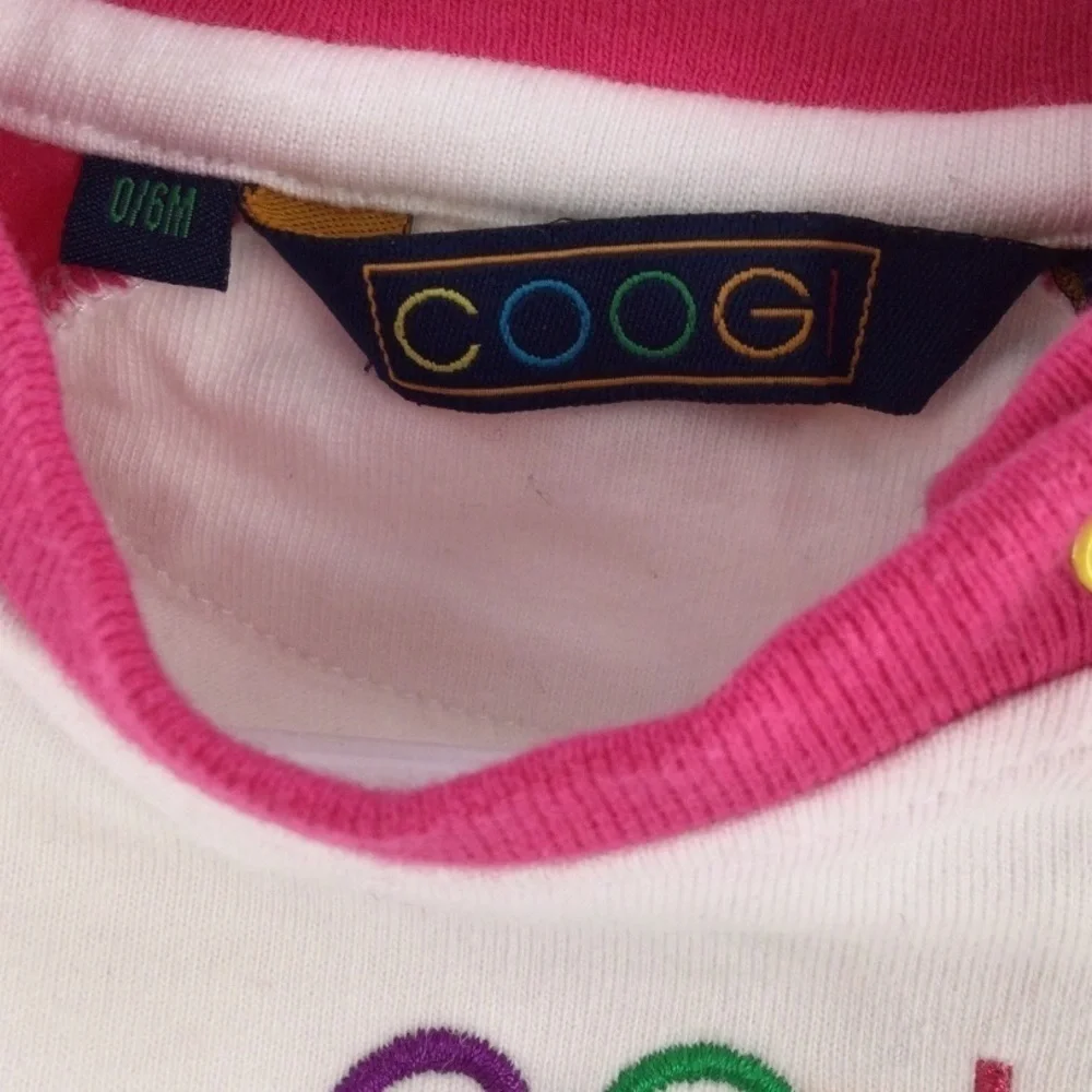COOGI Baby Girl Pink & White Onesies‎